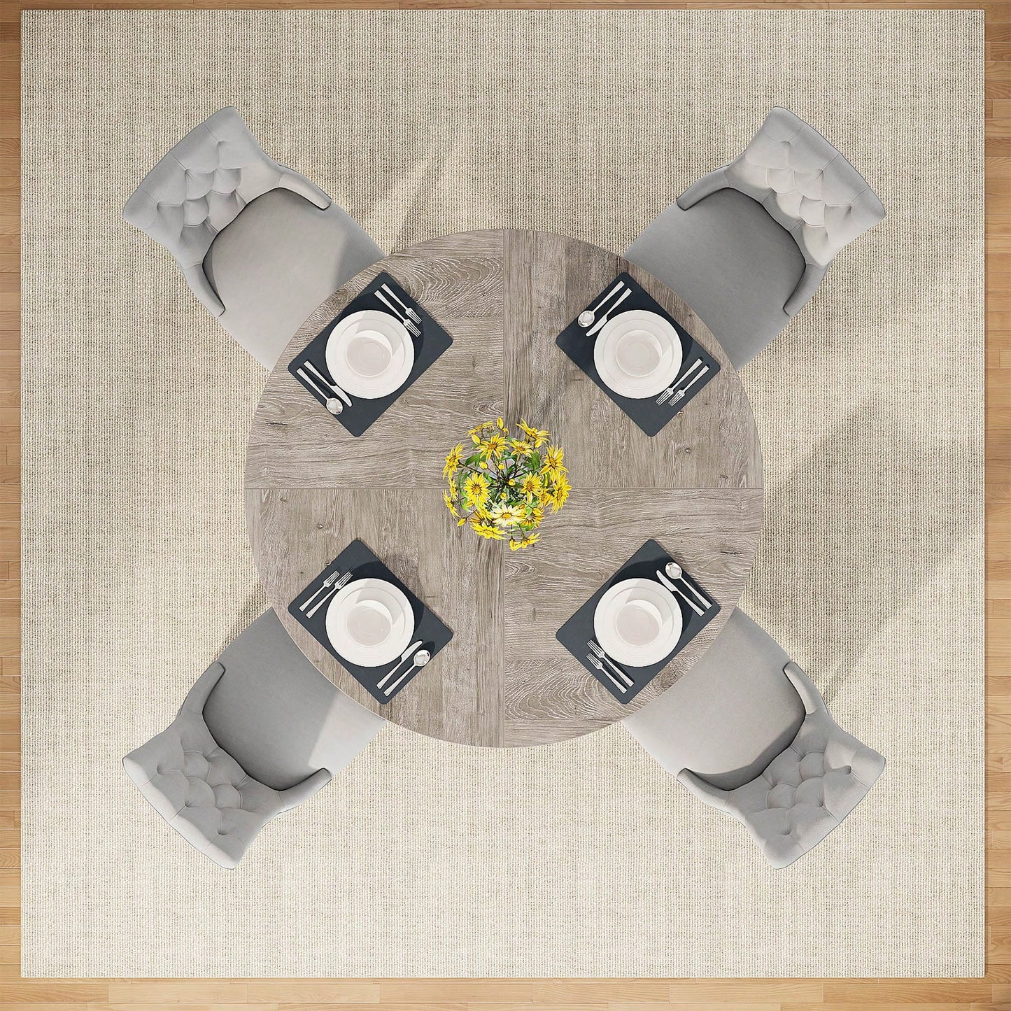 ISLA DINING TABLE - GRAY