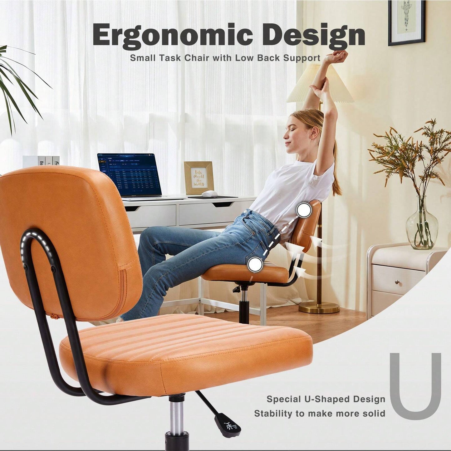 MAYA OFFICE CHAIR - BROWN