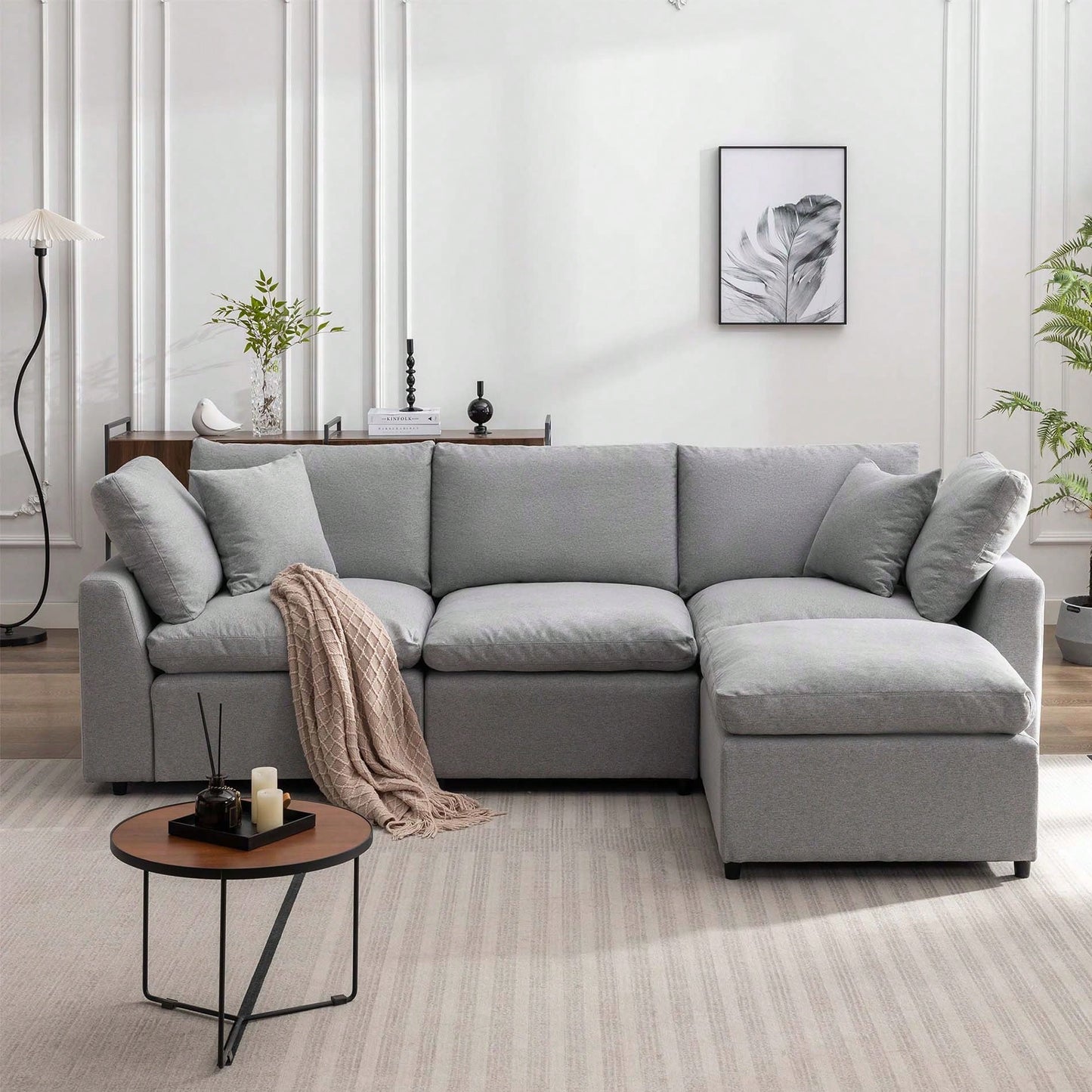 MARISELLE 104" SOFA w/ OTTOMAN