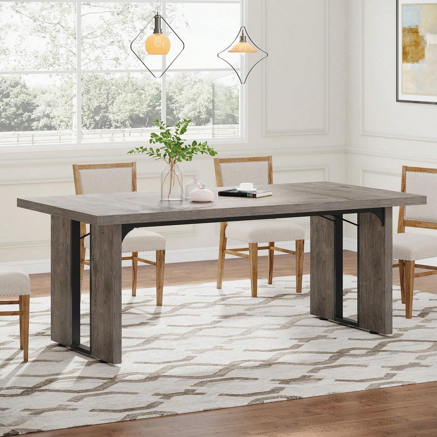 HERITAGE DINING TABLE - GRAY
