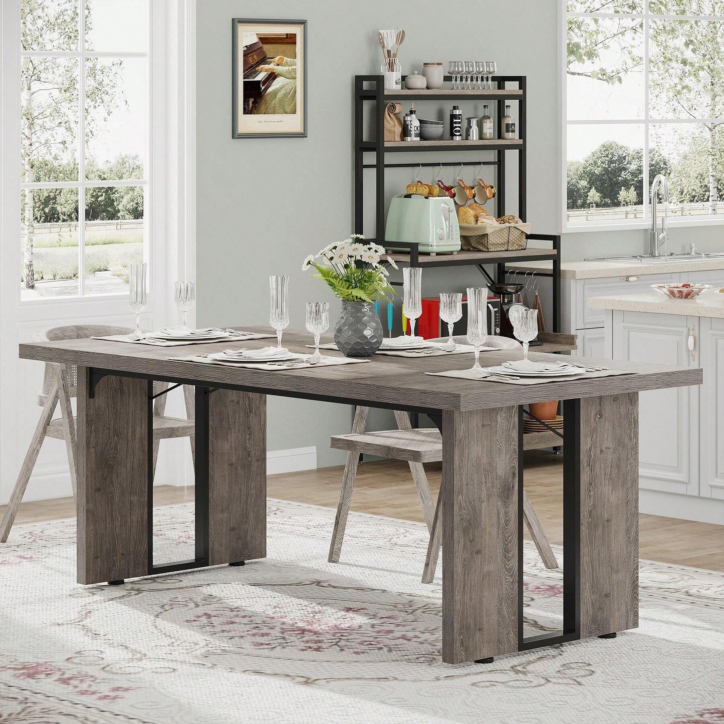 HERITAGE DINING TABLE - GRAY