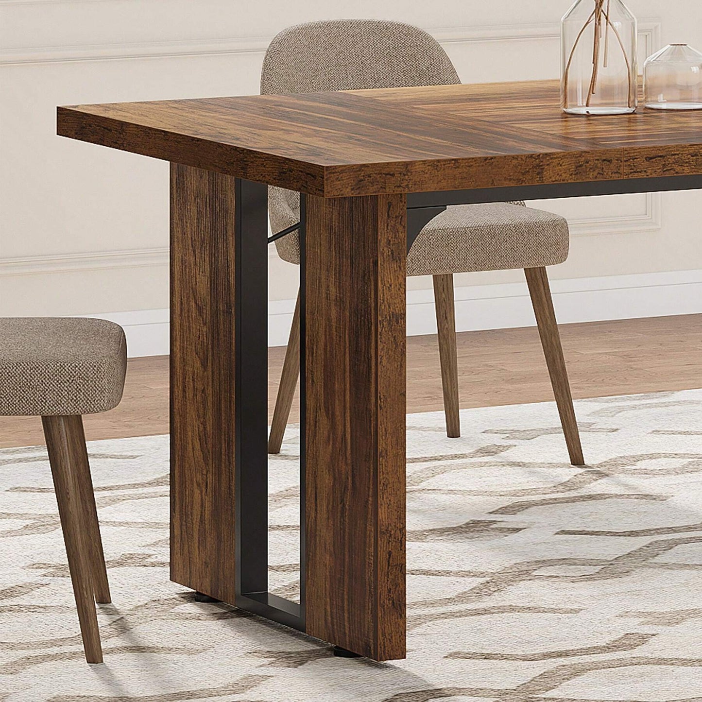HERITAGE DINING TABLE - BROWN