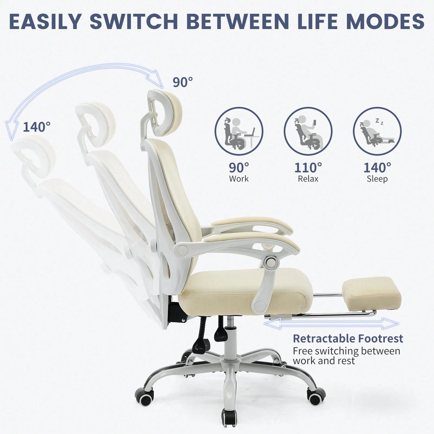SAVINE OFFICE CHAIR - BEIGE
