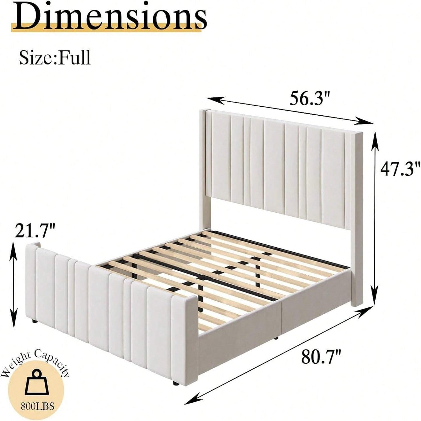 MAISON PLATFORM BED FRAME - WHITE