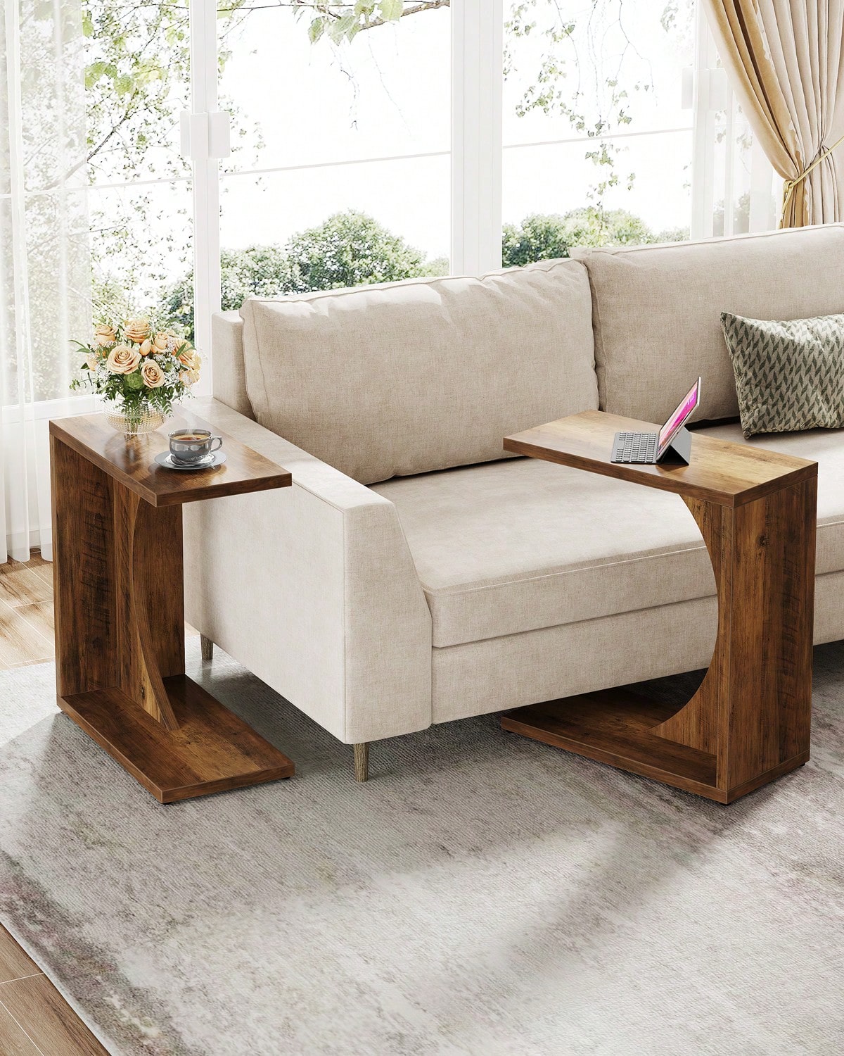 NESTLE SIDE TABLE - BROWN