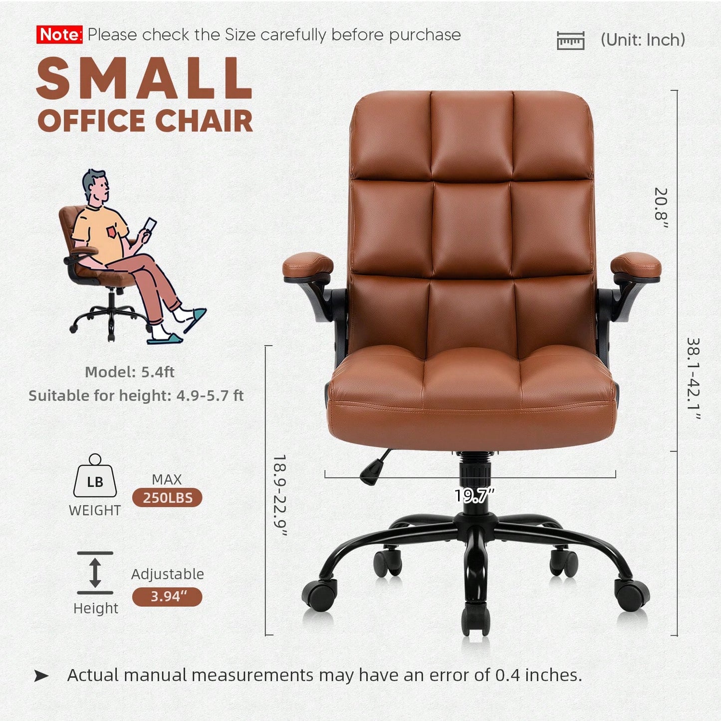 TAHLIA OFFICE CHAIR - BROWN
