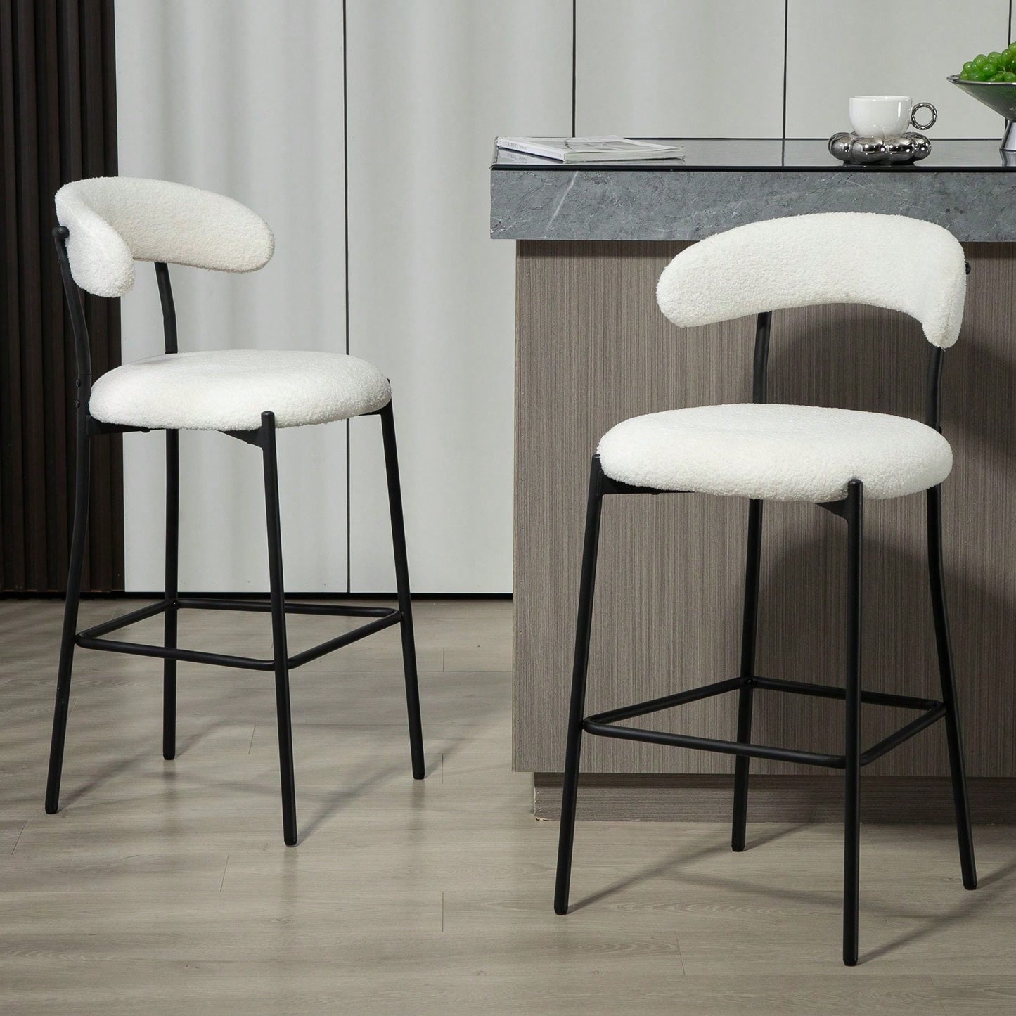 TERRIE COUNTER STOOLS - WHITE (SET OF 2)