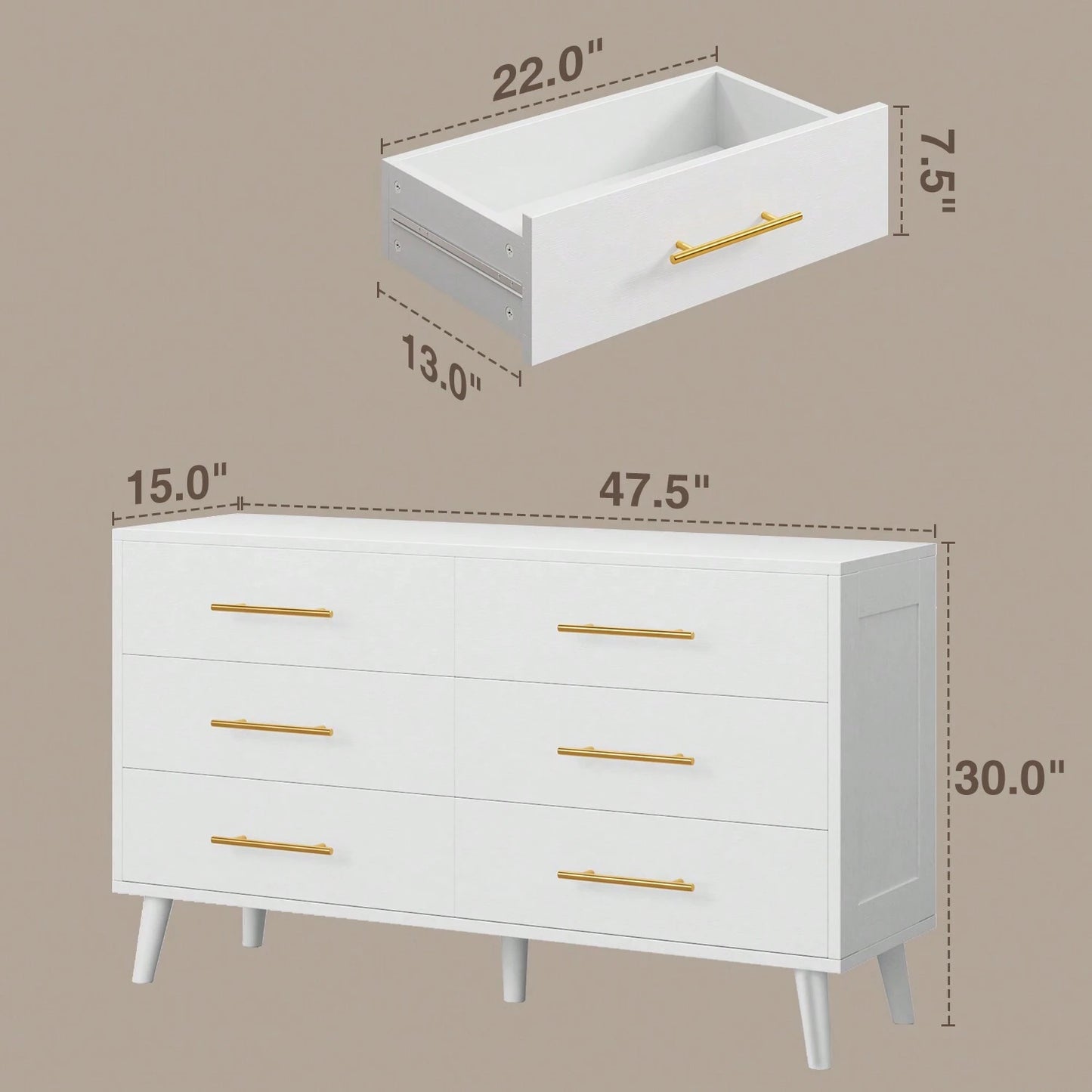 MUSE DRESSER - WHITE