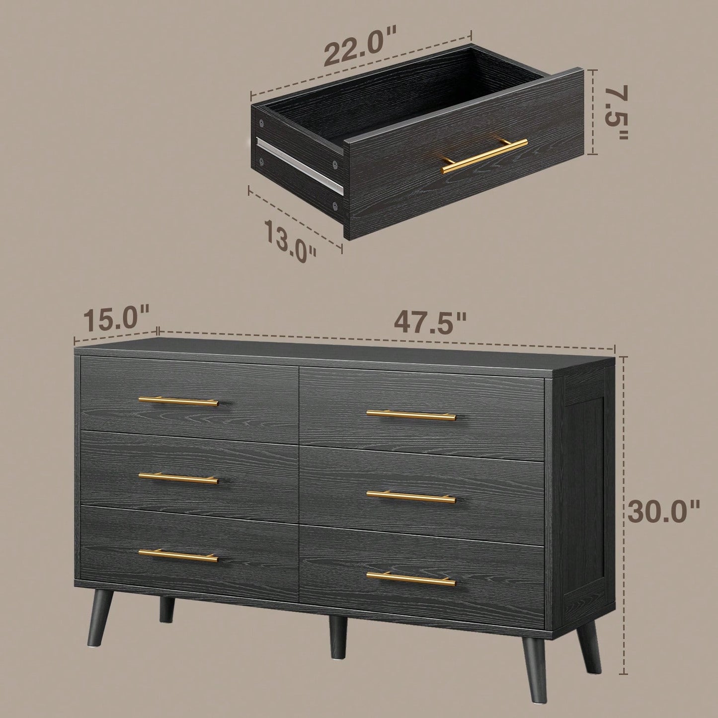 MUSE DRESSER - BLACK