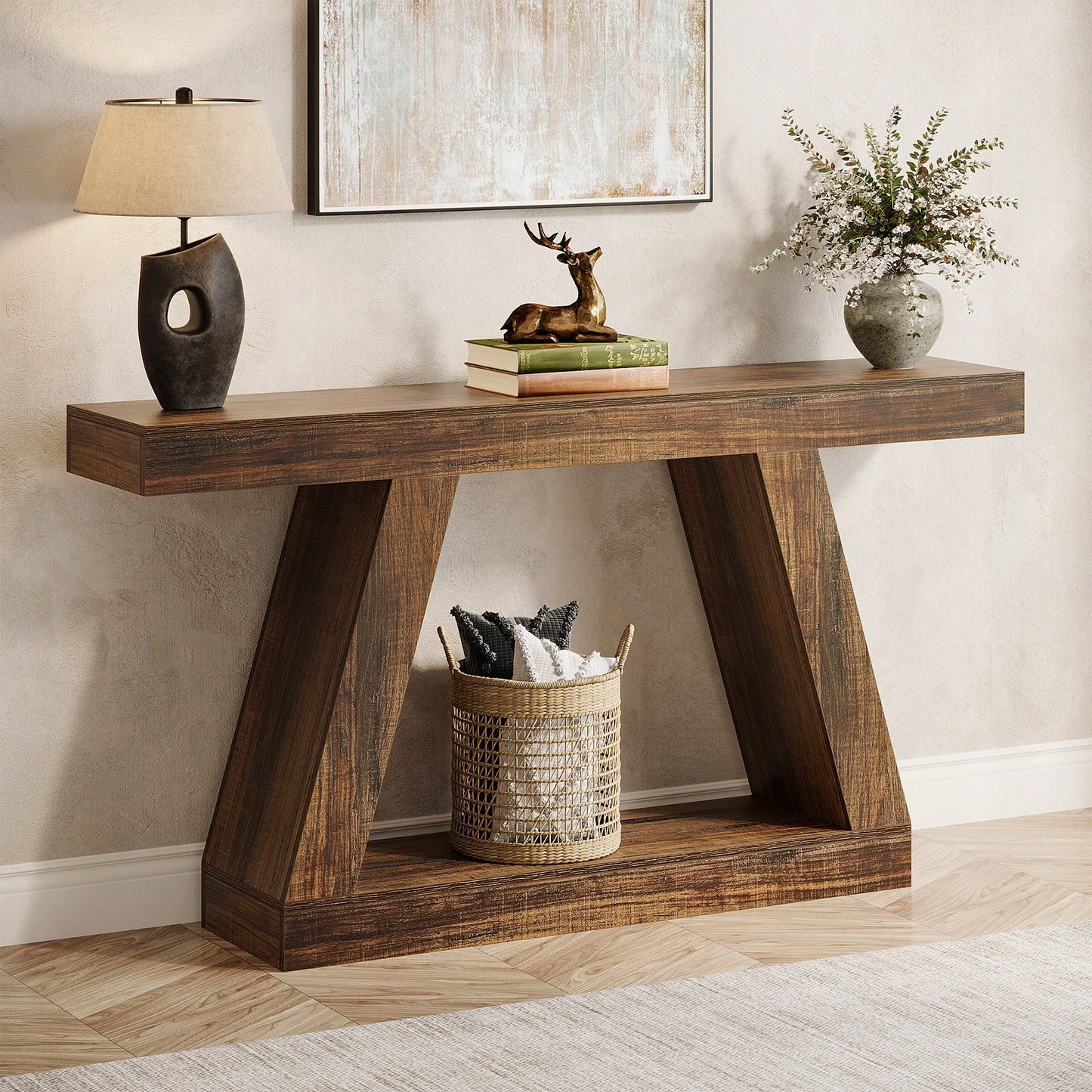 ASPEN 55" CONSOLE TABLE - BROWN