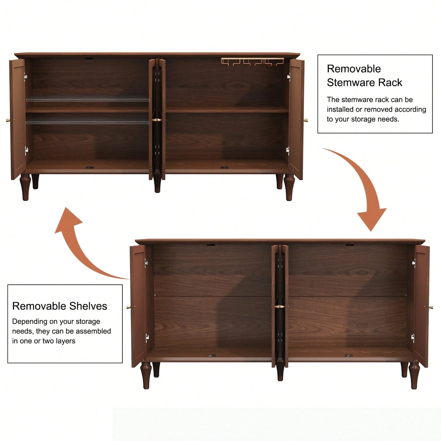 JETSON SIDEBOARD - BROWN