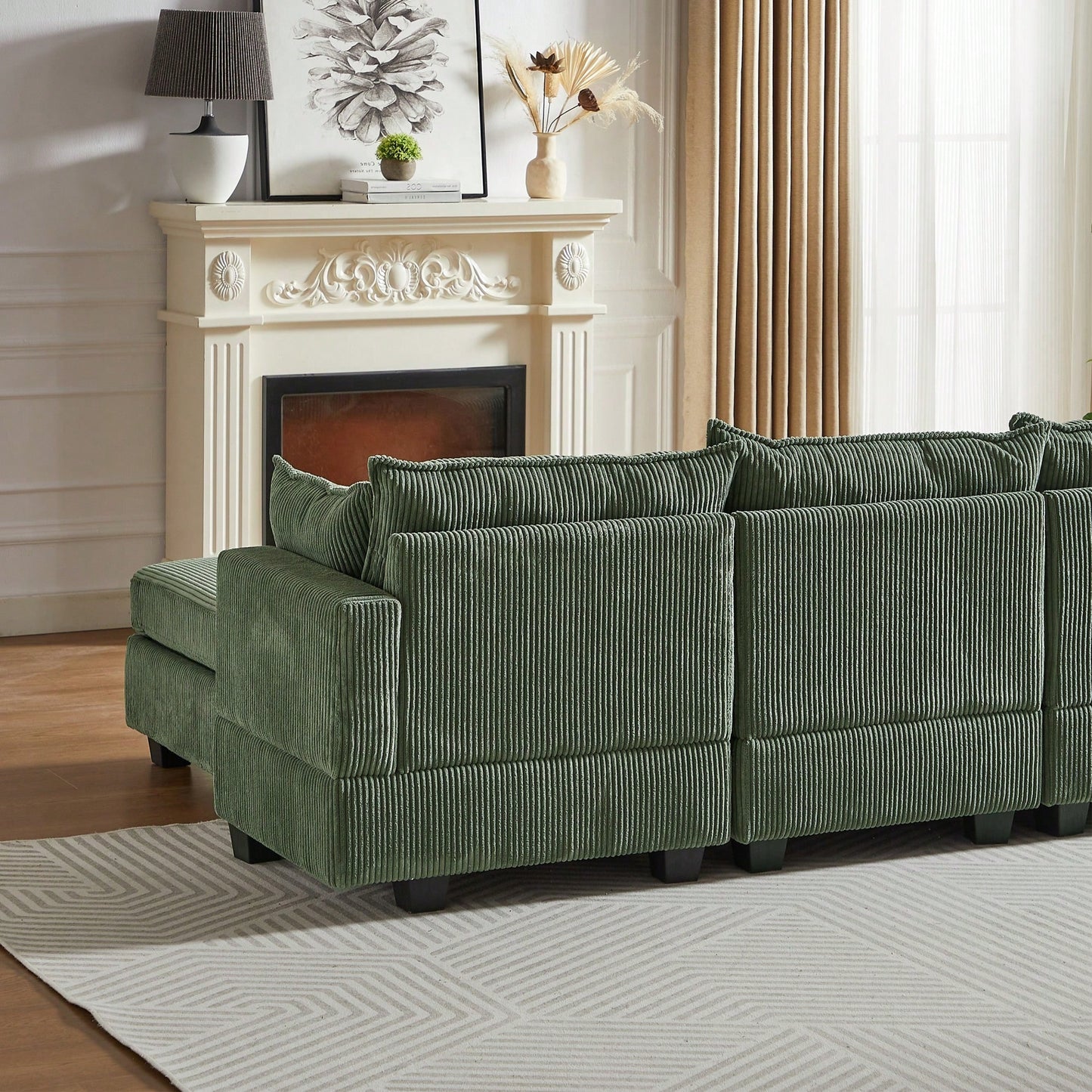 LENNOX 113" SECTIONAL - GRAY