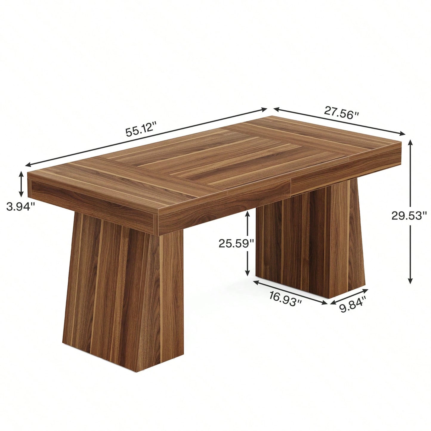ANSEL DINING TABLE - BROWN