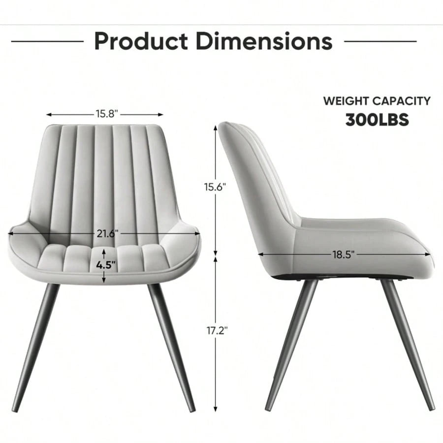 BRINLEY DINING CHAIR - LIGHT GRAY (SET OF 4)