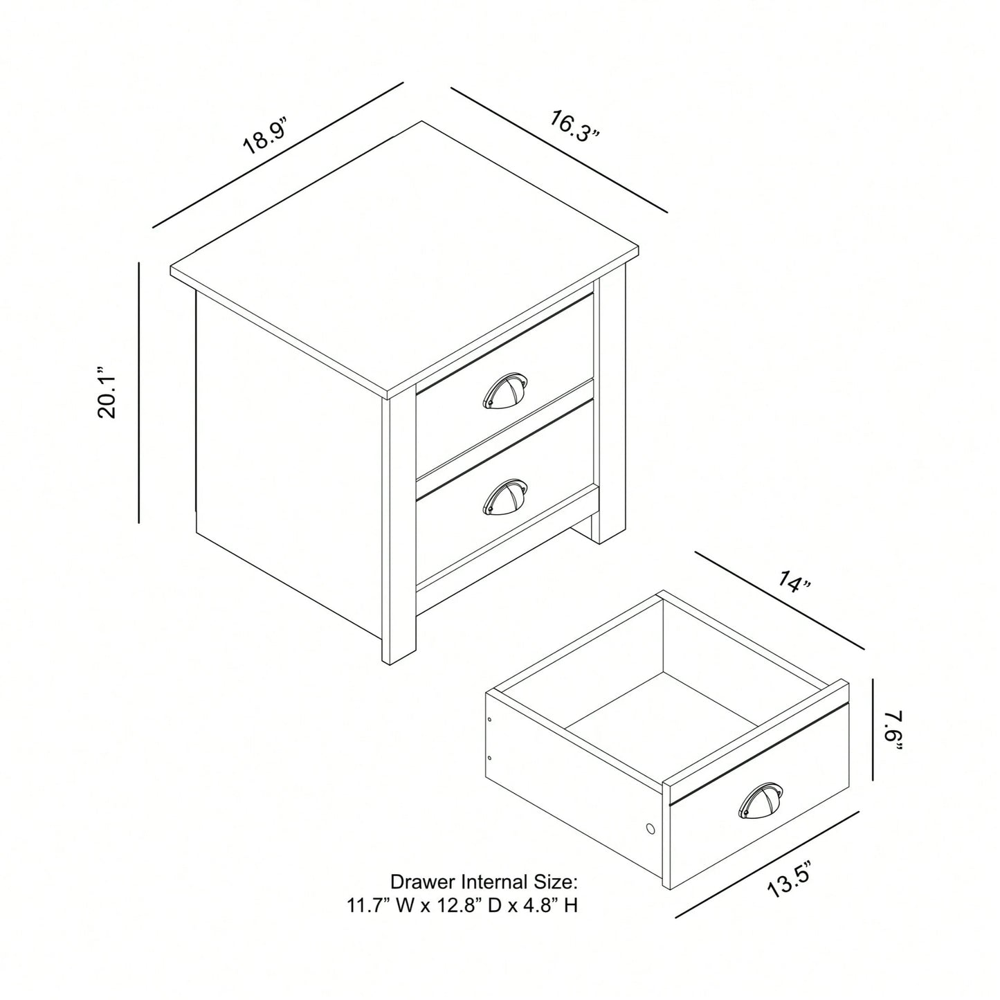 GEODARNO NIGHTSTAND