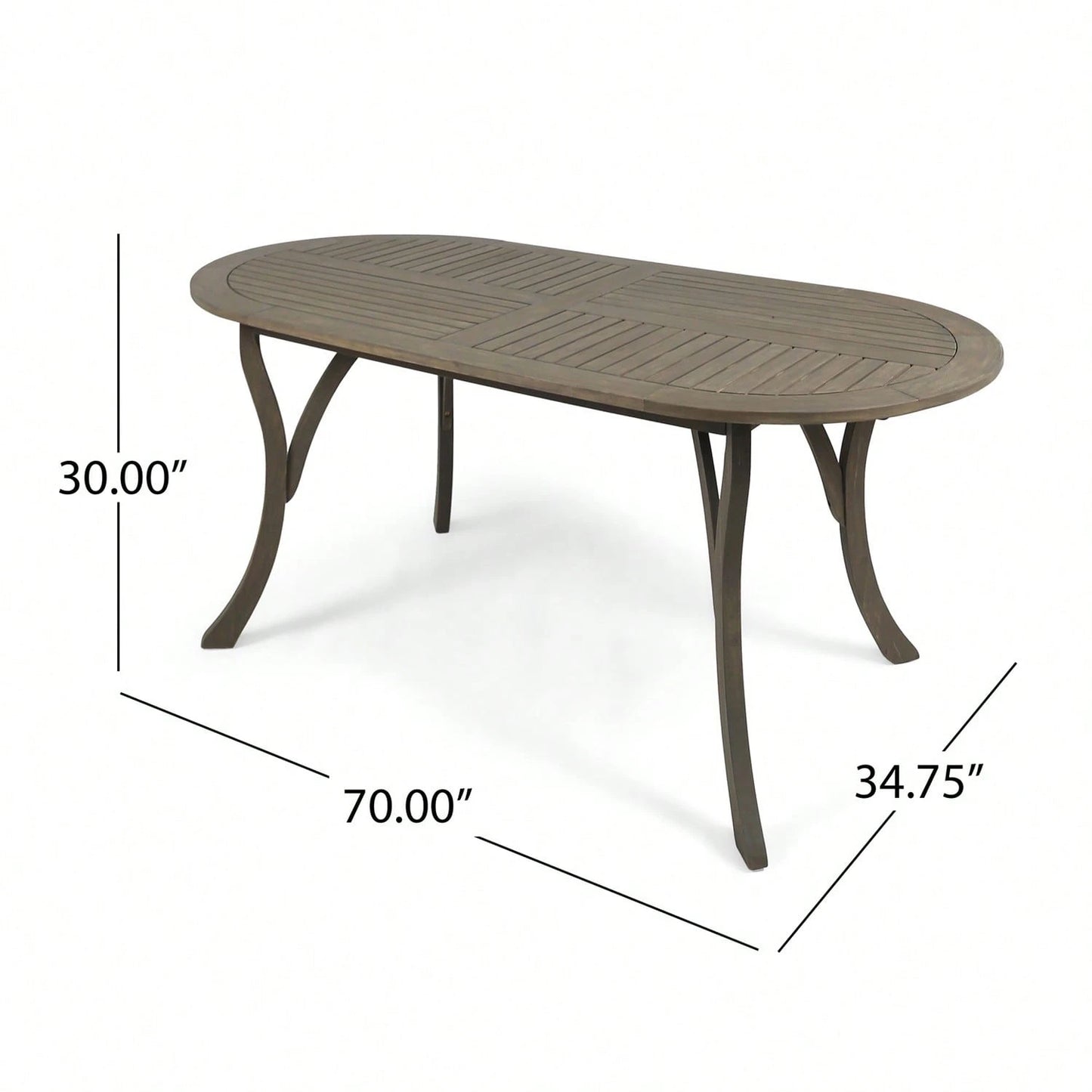 VIERA 70" OUTDOOR DINING TABLE- GRAY