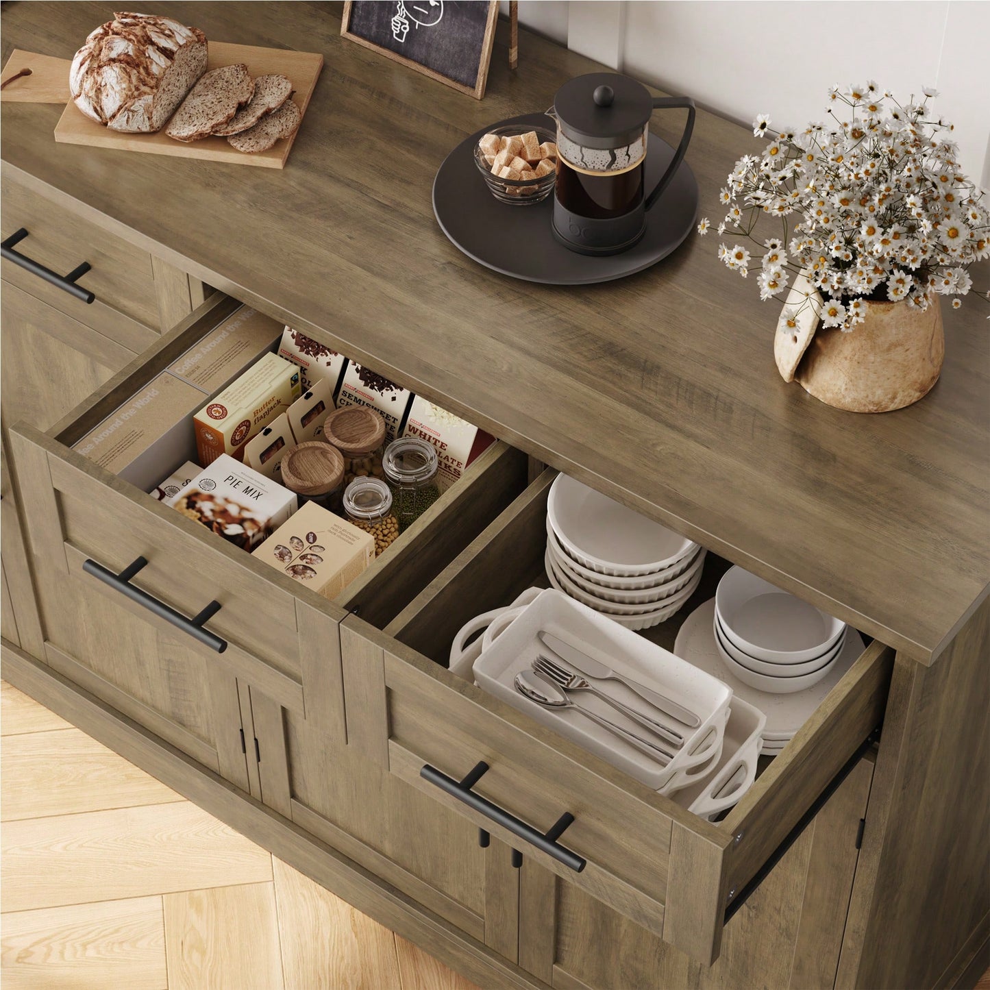 ESTELLE SIDEBOARD - BROWN