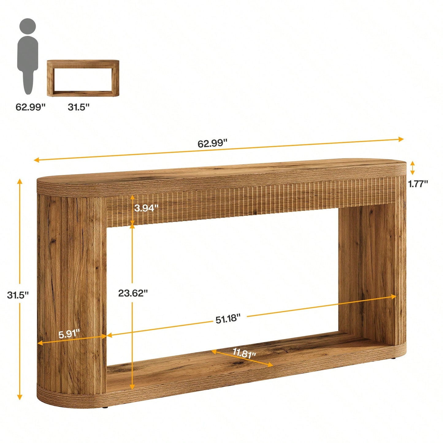 GROOVE 63" CONSOLE TABLE