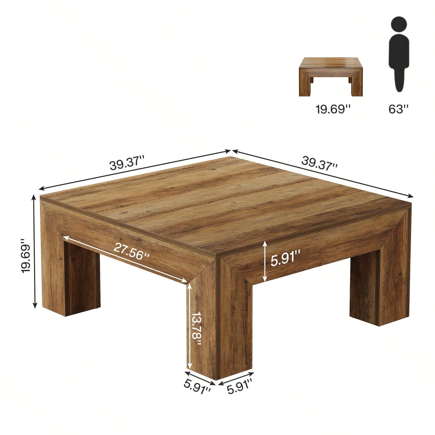 GRANT COFFEE TABLE - BROWN