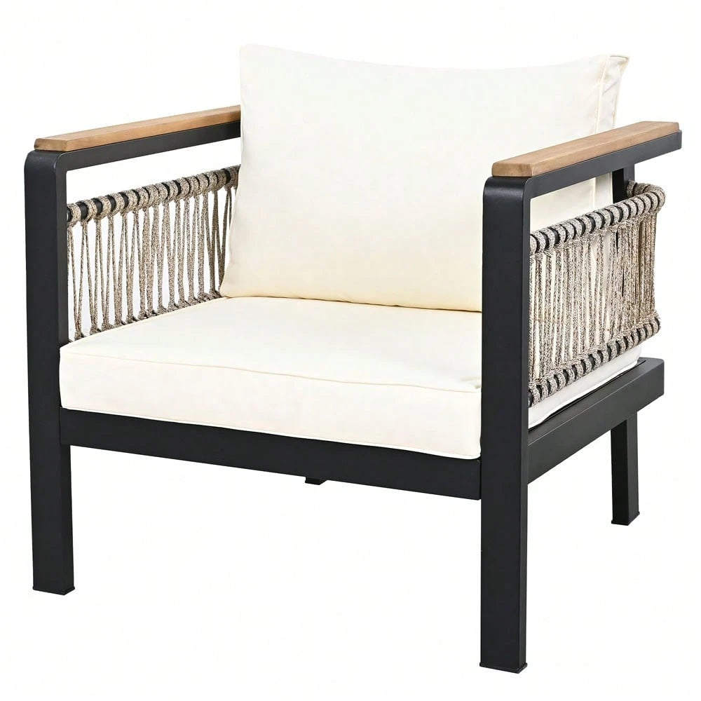 SAPHIRA 4-PIECE OUTDOOR LOUNGE SET - BEIGE