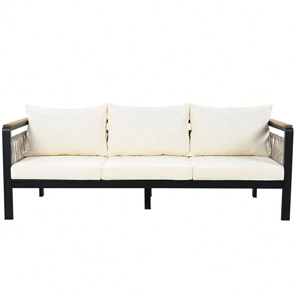SAPHIRA 4-PIECE OUTDOOR LOUNGE SET - BEIGE