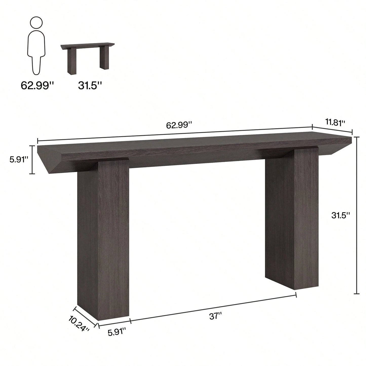 FONTAINE 63" CONSOLE TABLE