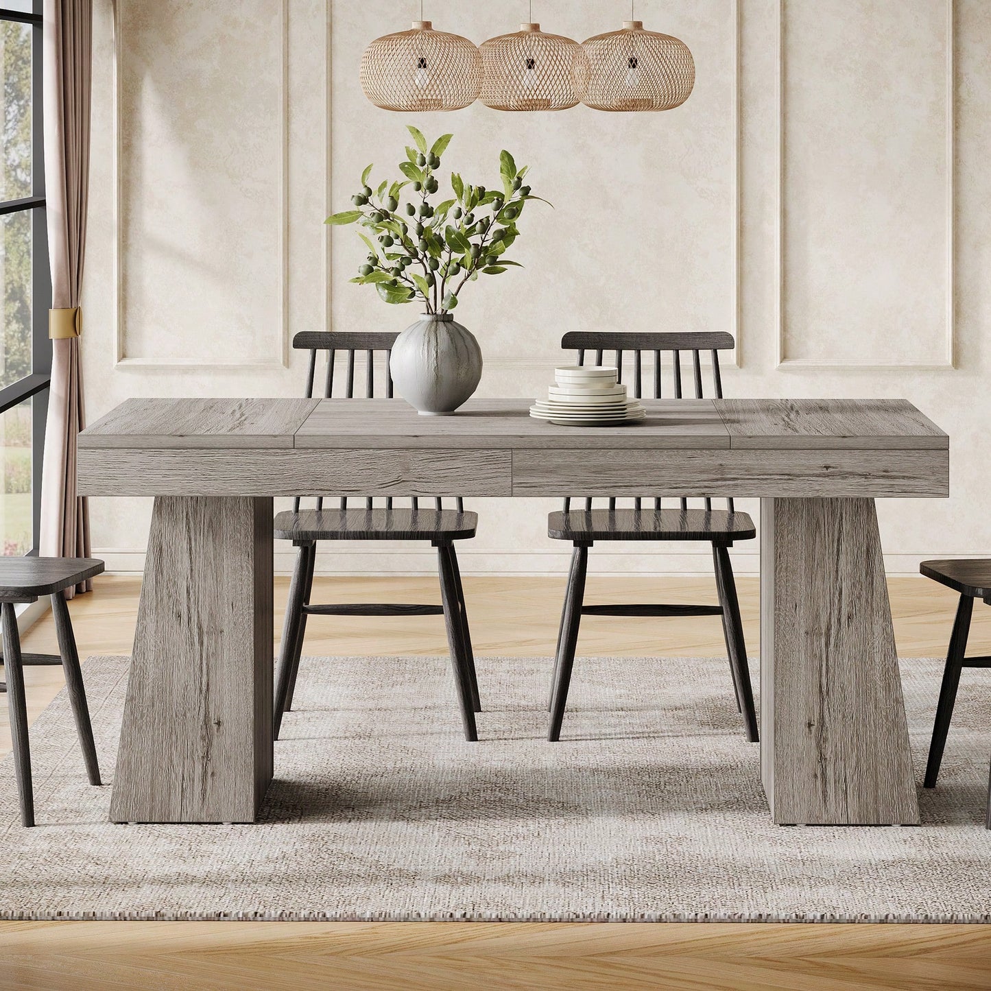 ANSEL DINING TABLE - GRAY