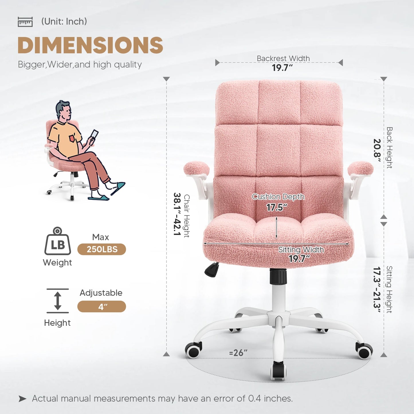 TAHLIA OFFICE CHAIR - PINK