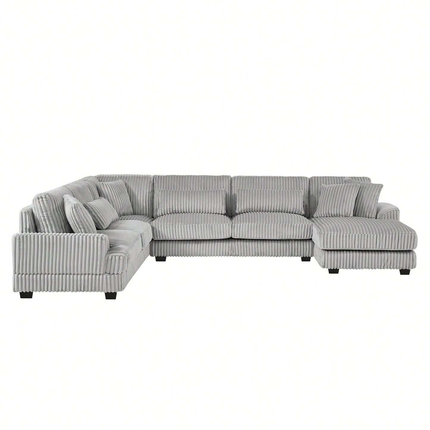 LOVETH 119" SECTIONAL - GRAY