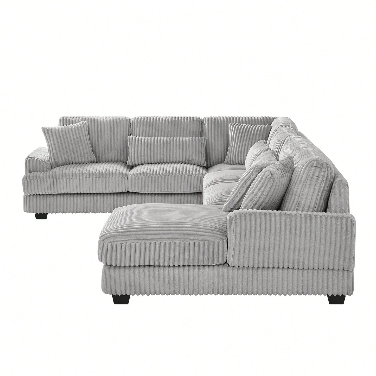 LOVETH 119" SECTIONAL - GRAY