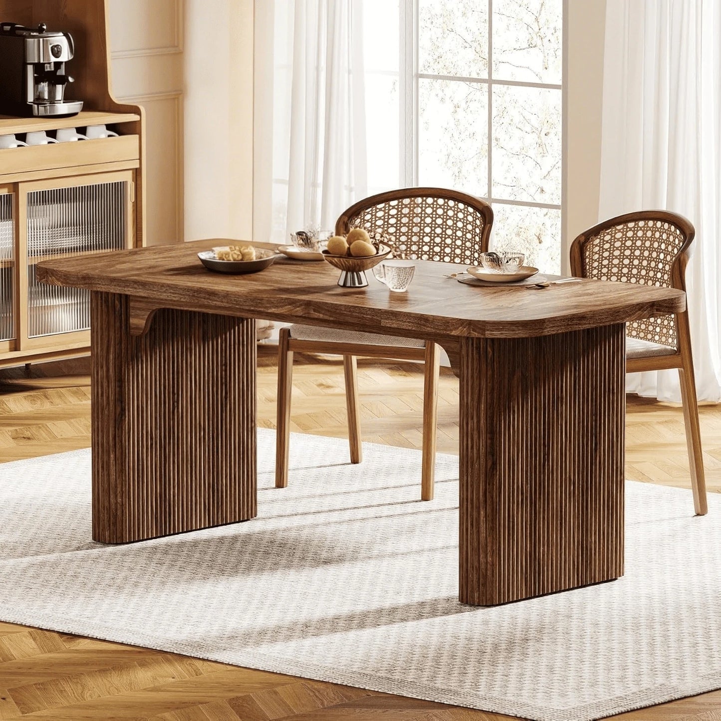 AALIYAH DINING TABLE - BROWN