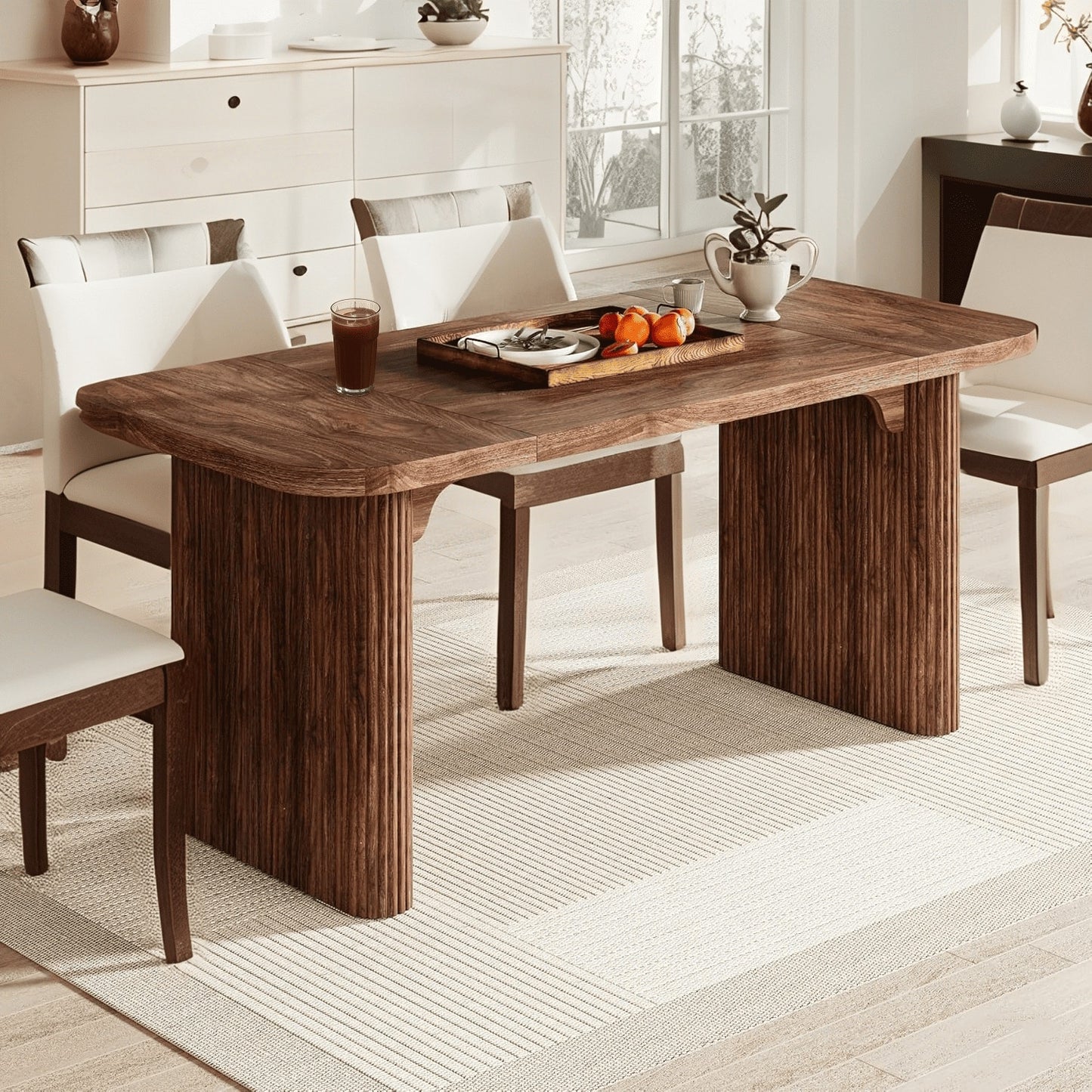 AALIYAH DINING TABLE - BROWN