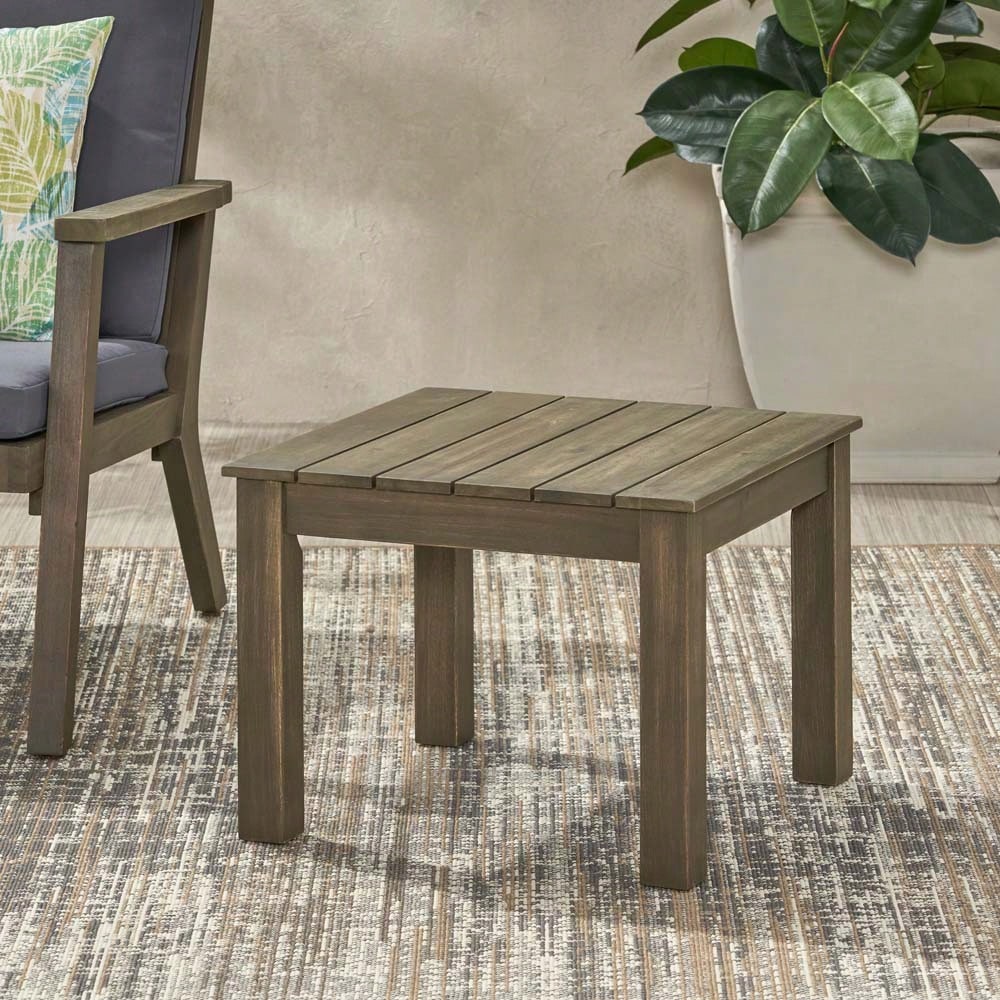 OUTDOOR END TABLE - GRAY