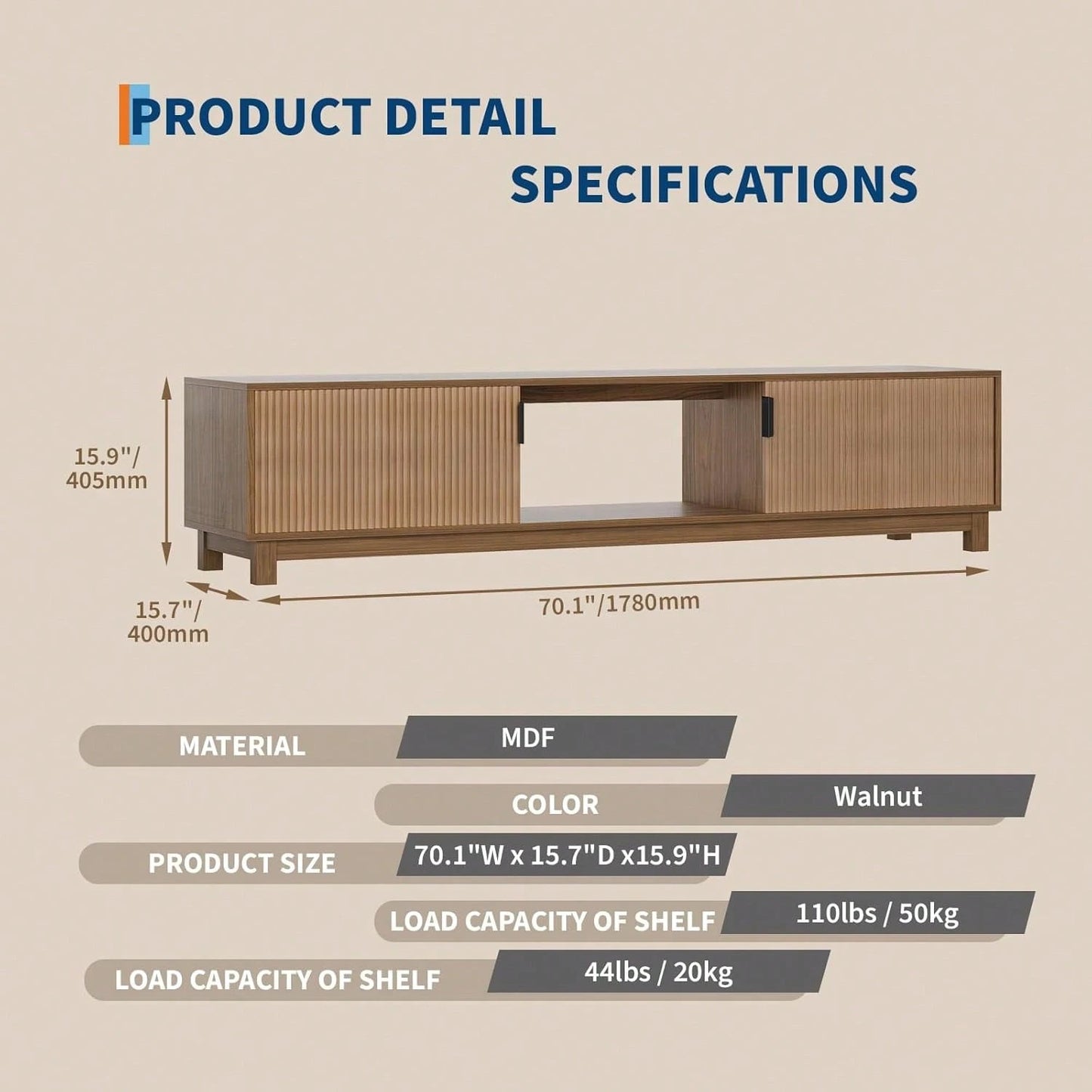FULVARI 70" MEDIA CONSOLE
