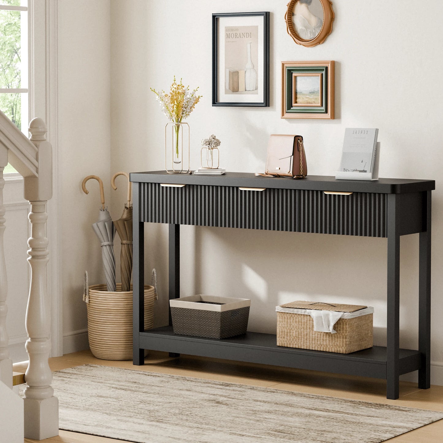 ZUMA 52" CONSOLE TABLE - BLACK