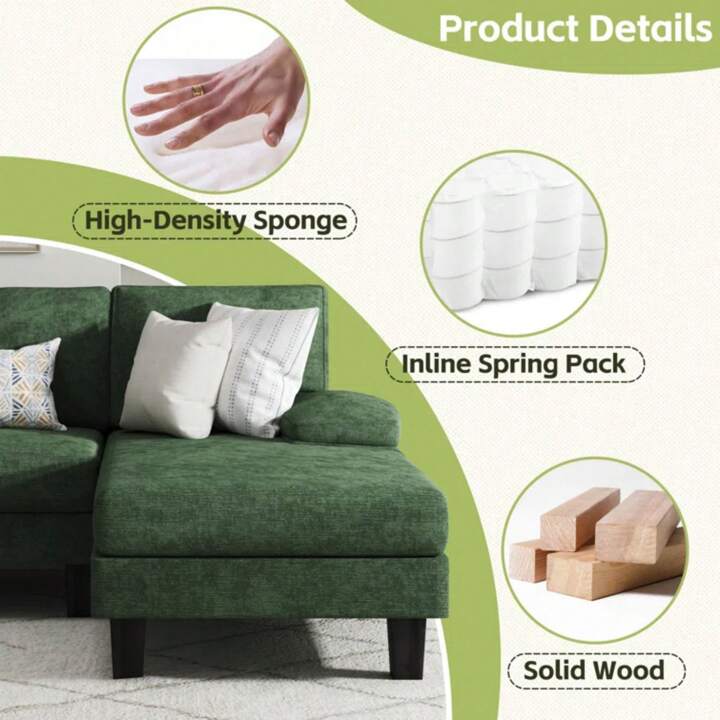 MILO 110" SECTIONAL - GREEN