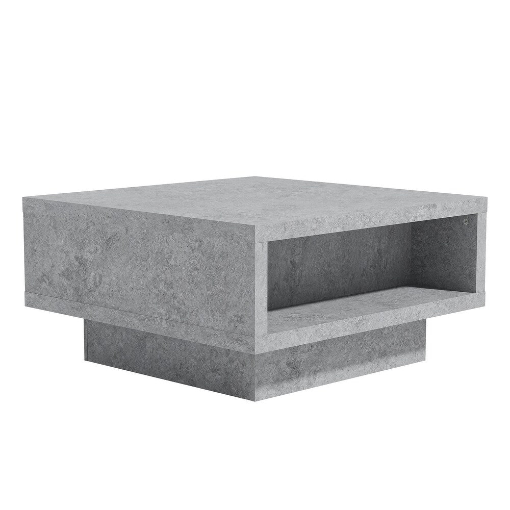 CARMELO COFFEE TABLE W/ STORAGE - CONCRETE GRAY