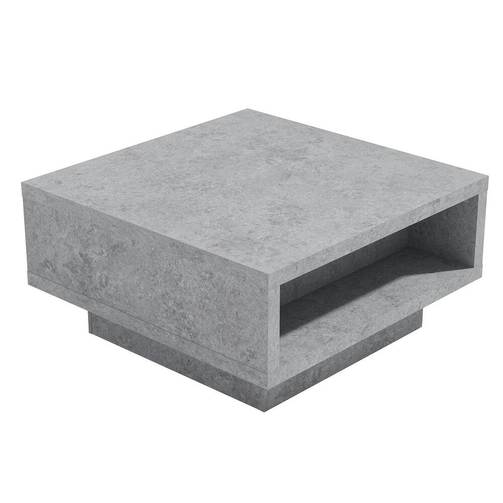 CARMELO COFFEE TABLE W/ STORAGE - CONCRETE GRAY