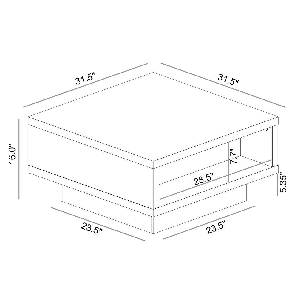 CARMELO COFFEE TABLE W/ STORAGE - TRAVERTINE
