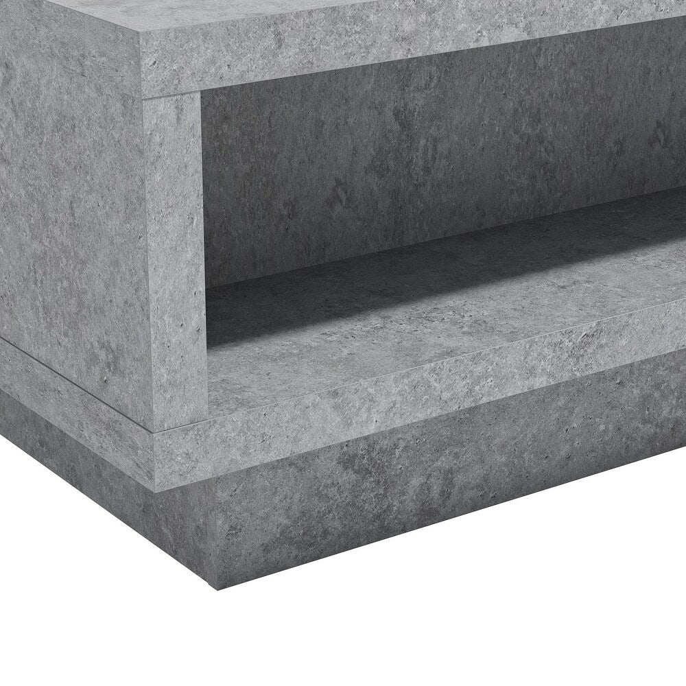 CARMELO COFFEE TABLE W/ STORAGE - CONCRETE GRAY