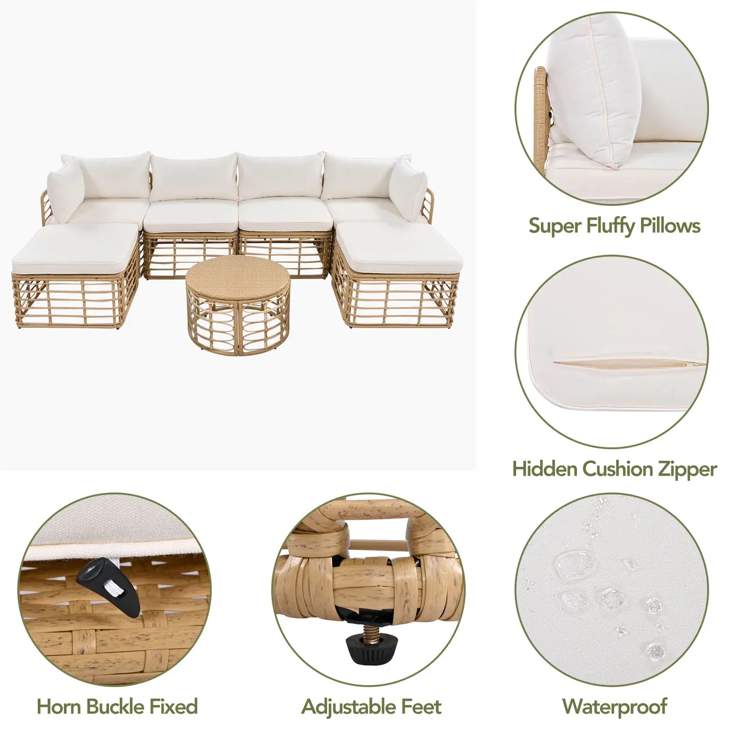 SIERRA 7-PIECE OUTDOOR LOUNGE SET