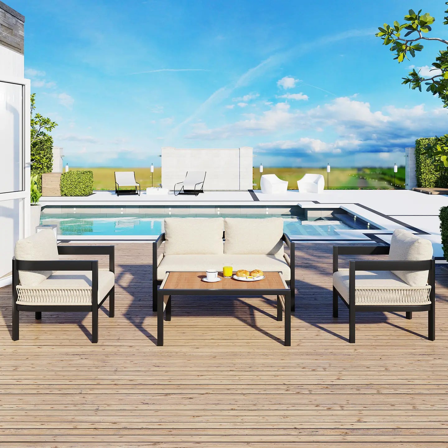 PLAYA 4-PIECE OUTDOOR LOUNGE SET