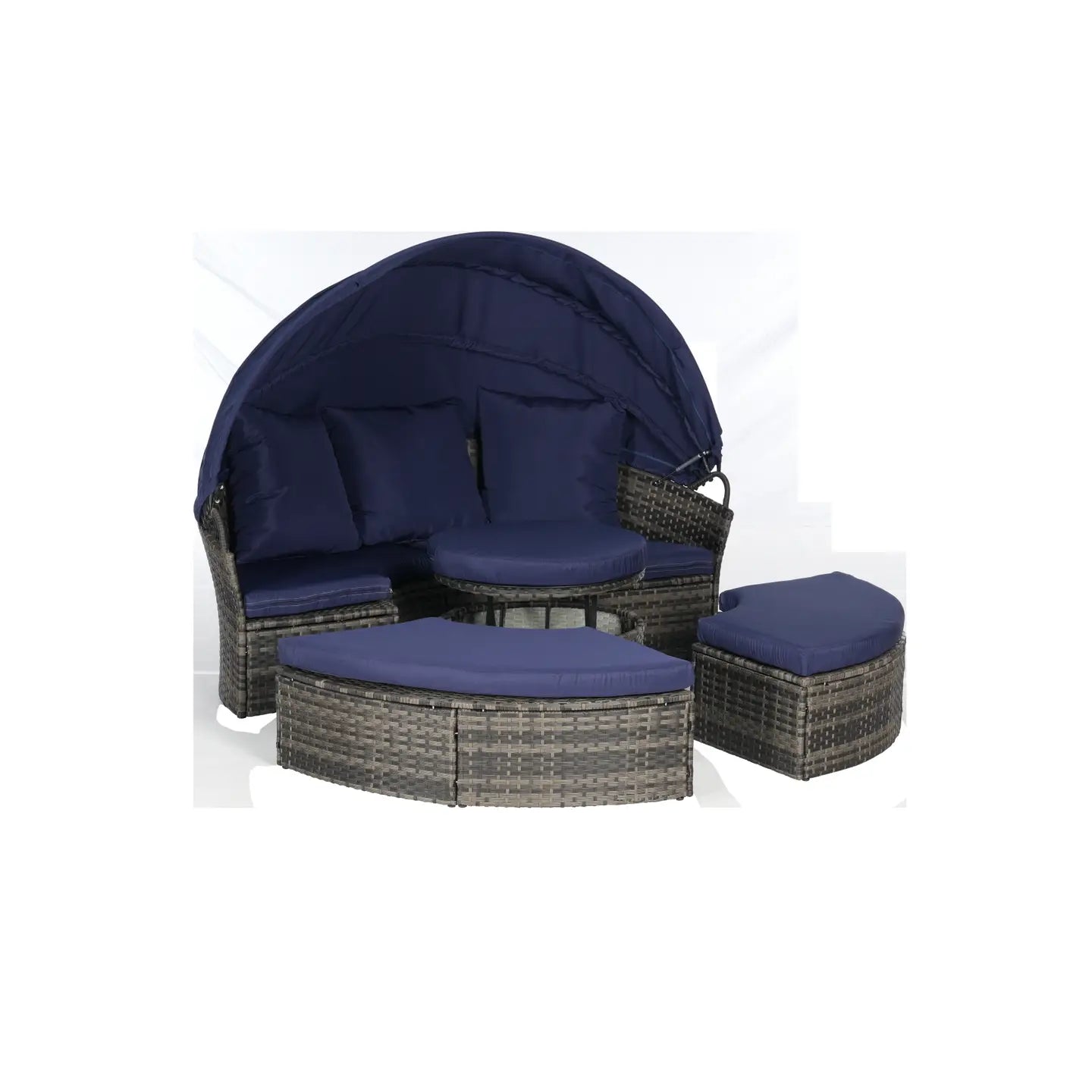 CATALINA OUTDOOR DAY BED - GRAY / NAVY