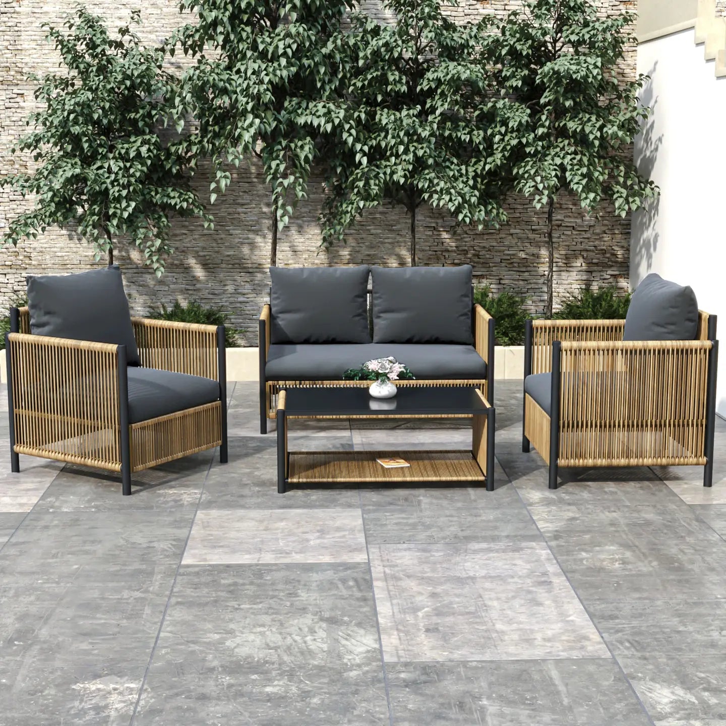 SERONA 4-PIECE OUTDOOR LOUNGE SET