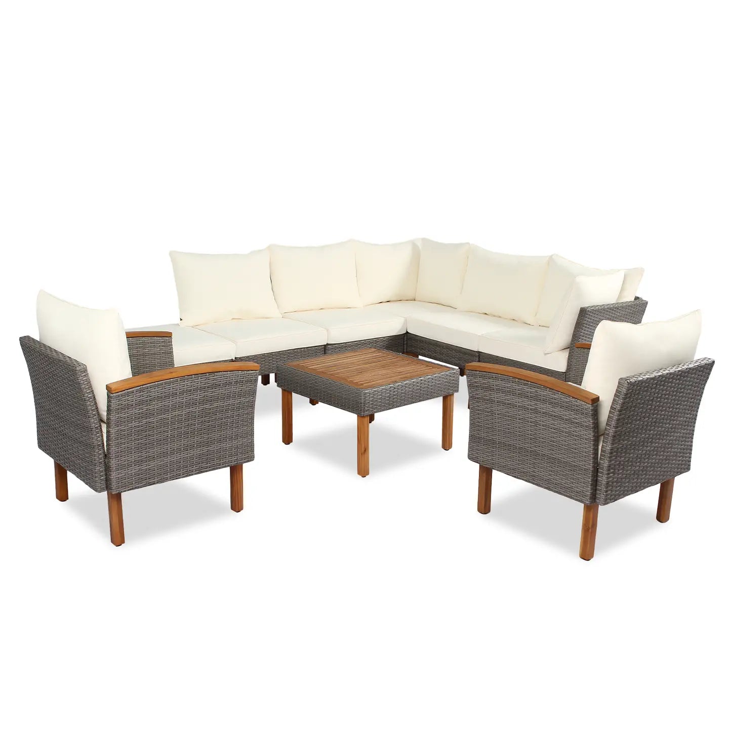 CAMARI OUTDOOR SECTIONAL SET - NATURAL / BEIGE