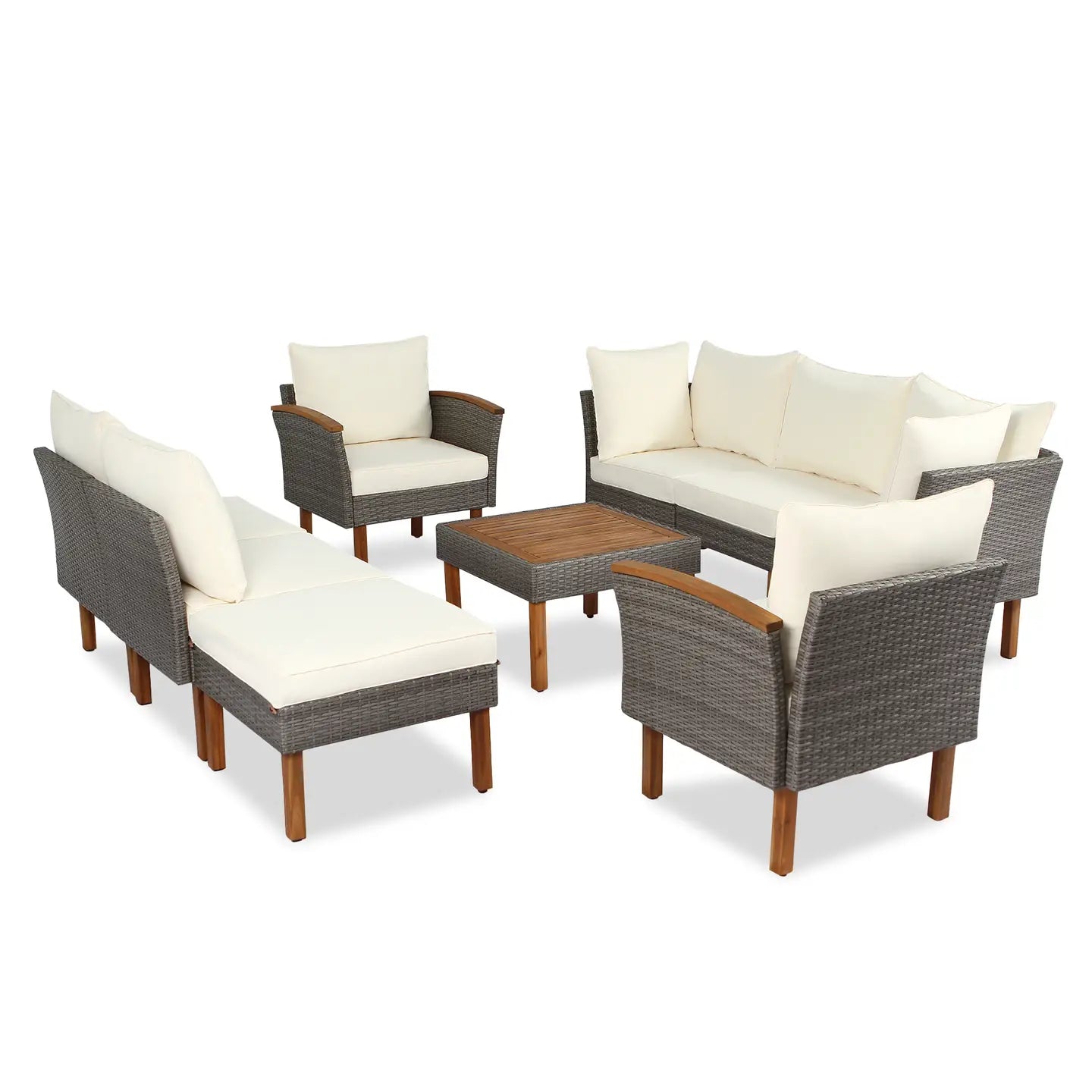 CAMARI OUTDOOR SECTIONAL SET - NATURAL / BEIGE