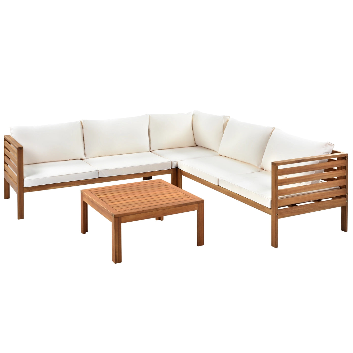 AVENELLE OUTDOOR SECTIONAL SET - NATURAL / BEIGE