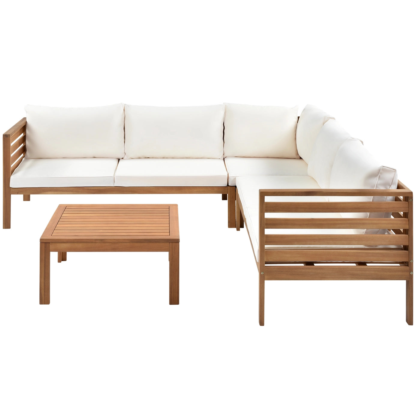 AVENELLE OUTDOOR SECTIONAL SET - NATURAL / BEIGE