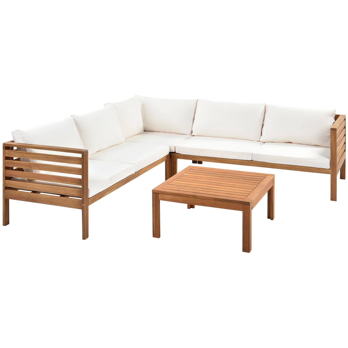 AVENELLE OUTDOOR SECTIONAL SET - NATURAL / BEIGE