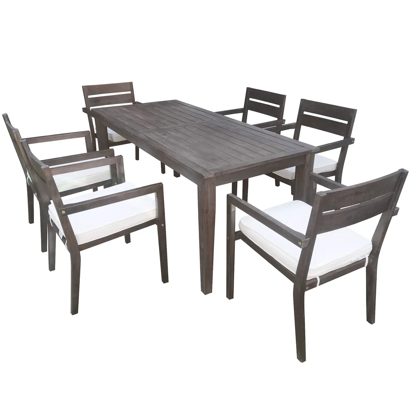 ISALYN 7-PIECE OUTDOOR DINING SET - GRAY